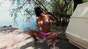 angelika black & lucy belle cum hard in outdoor group anal 😈🍑💦🔥