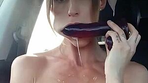 big tits bouncing free in public car nudity thrill
