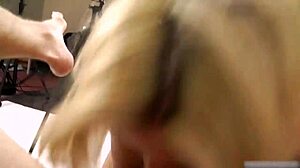 Czech teen rims huge cock then takes massive facial cumshot