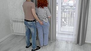 Stepson rams cock deep in stepmom's big ass then blowjob!