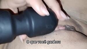 Brazilian amateur taunts American guy for failing to make her cum calling him a cuckold