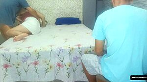 Wife Blindfolded for Boss's Monster Cock as Hubby Watches Humiliated