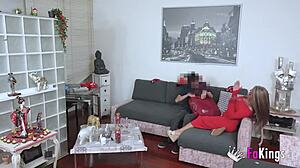 Colombian milf Vanessa roughly deflowers 18-year-old Nico's virgin cock first time