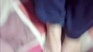 Stacy milf footjobs stepson jizzing her kinky bare feet