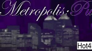 busty blonde milf slut rides in purple stockings