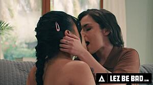 Summer Col rams strap-on deep into Chanel Camryn's naughty ass