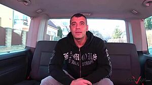 sloppy czech blonde slut rides huge cock in public car backseat