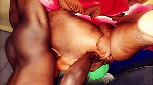 amateur ebony milf bends over for big cock in her chocolate pussy doggystyle