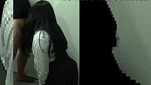 mi mejor amigo's college uniform latina novia bent over doggystyle shaved pussy close-up at my house