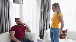 Who wouldn't cum on this wet blonde maid's bubble butt after full service? Reality kings delivers!