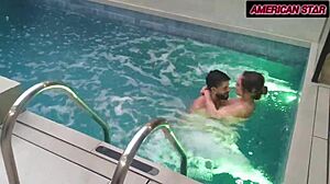 BIG TITS SLUT FUCKED HARD IN HOTEL POOL!