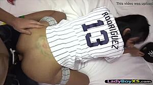 Student slut takes double anal penetration from three boys!