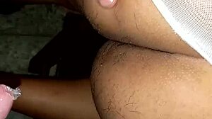 She sucks cock hard then fucked on living chair