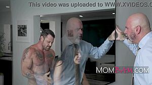 Cheating babe caught fucking boss with huge tits bouncing wildly