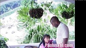 paulina 18yo latina teen rubs tits masturbates bends over for bbc cumshot