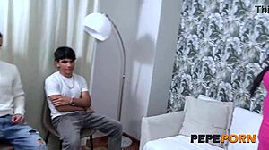 hey adela myers, ride those young guys in epic mmf threesome!