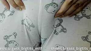 damn big ass milf in pajamas fingers wet pussy and anal with huge toys!