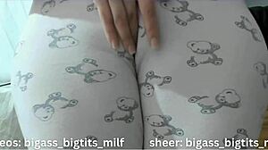 damn big ass milf in pajamas fingers wet pussy and anal with huge toys!