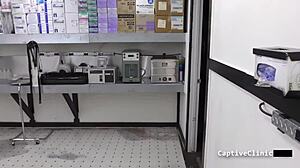 Campus pd eyes stacy shepard's petite shaved ass during strip search