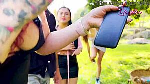 he catches boyfriend cheating so we forgive with hot threesome fuck