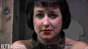 dominant bitch dominatrix forces naked slut into rough tight pussy bdsm