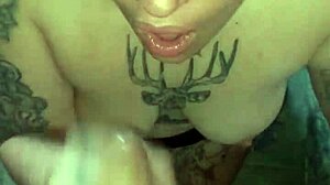 god i love givin' this sloppy deepthroat blowjob cum facial on her big tits latina slut