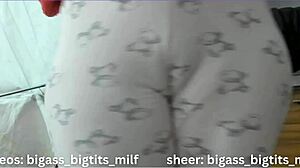 damn big ass milf in pajamas fingers wet pussy and anal with huge toys!