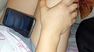 Stepsis watches porn fingers tight pussy begs bro fuck her juicy