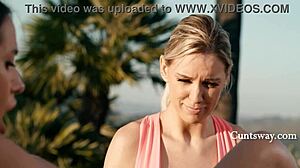 Kenzie taylor and desiree dulce swap cunts sun-soaked squirting orgasms