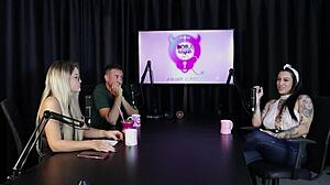 Lexi mallet loves sloppy blowjobs and reverse gangbang in sheer red lingerie