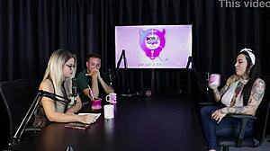 Lexi mallet loves sloppy blowjobs and reverse gangbang in sheer red lingerie