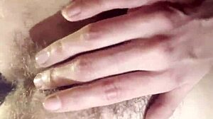 Teacher Fingers Dripping Hairy Pussy to Wild Orgasm Break