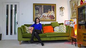 senior citizen milf fingers pussy in casting interview