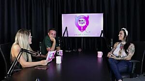 Lexi mallet loves sloppy blowjobs and reverse gangbang in sheer red lingerie