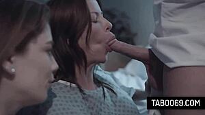 Alexis Fawx and teen Bobbi Dylan pussies wrecked by stud.