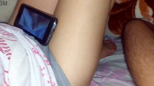 Stepsis watches porn fingers tight pussy begs bro fuck her juicy