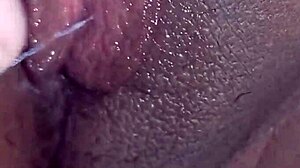 wet plump pussy lips teased homemade closeup