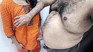 Lucky old man shares intimate moment with Desi stepdaughter