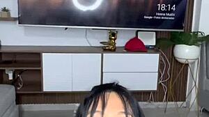 beautiful latina brunette playin with dildos on her big ass 😍🍑