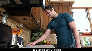 stepmom rewards stepson with her tight pussy hard fuck session