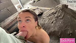 pov: watch this big ass latina slut get pounded doggystyle rough in outdoor construction site creampie