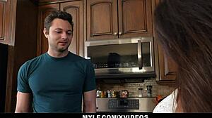 stepmom rewards stepson with her tight pussy hard fuck session