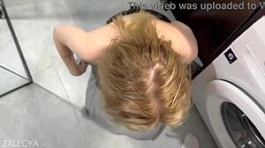 Stepsister begs for hot cum facial while house is empty today