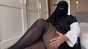 Hot Arab Milf In Pantyhose Fingers Pussy To Massive Orgasm