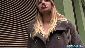 yo, this hot model prospect takes underground public cash fuck pov cumshot