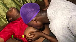 Neighbor stalks busty ebony girl next door right to her house