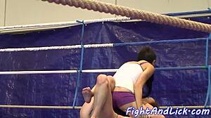 EURO LESBIANS WRESTLE FIERCELY SMALL TITS CATFIGHT PASSION
