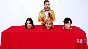 Innocent game night turns into wild free use foursome pussy pounding chaos