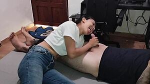 Best Friend's Wife Surprises Me With Deepthroat Blowjob