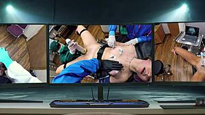 DR. TAMPA HANDCUFFS JEWEL FOR SHAVED PUSSY SPANKING BACKSTAGE!